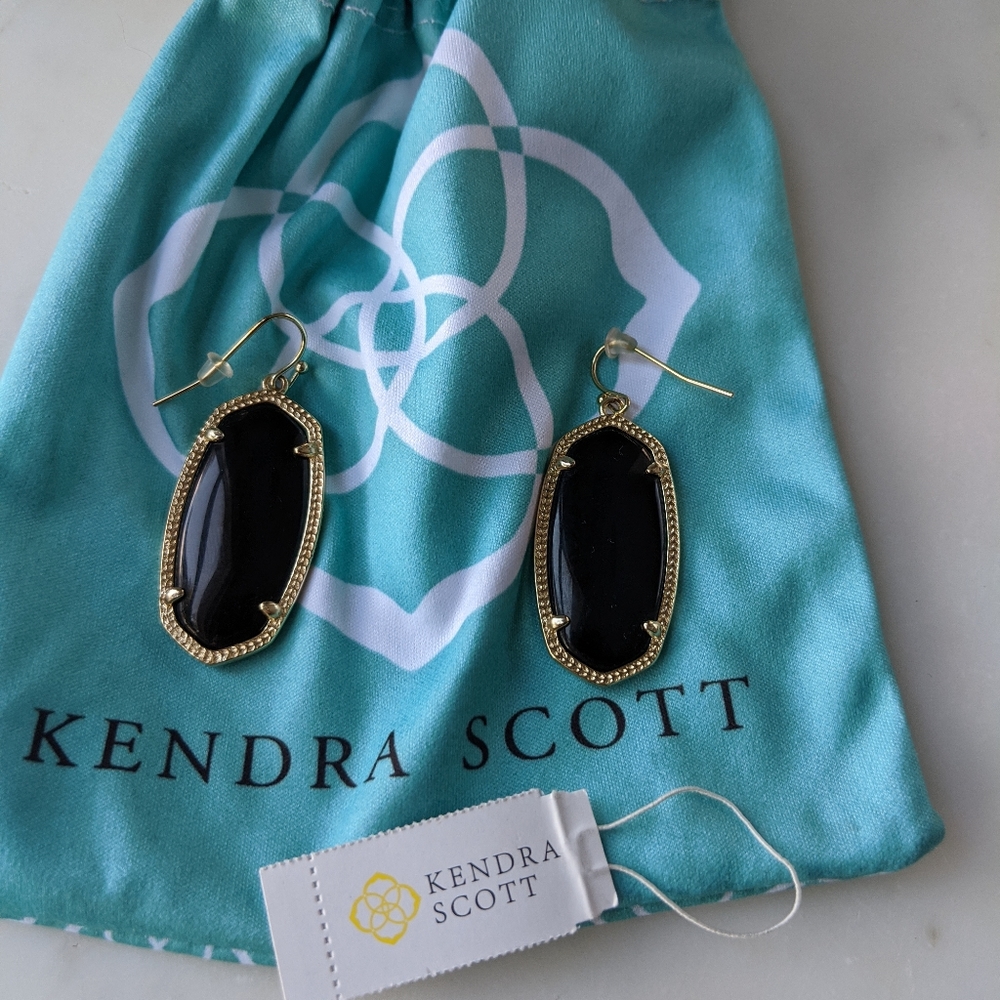 Kendra Scott Gold and black Elle earrings